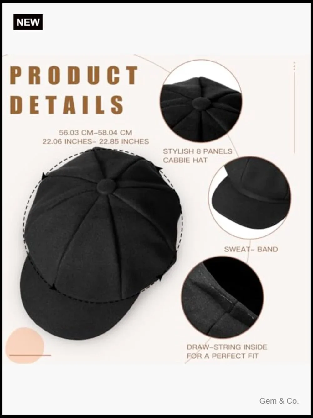 6 Wool Newsboy Caps Vintage Baker Boy Beret Hats for Women